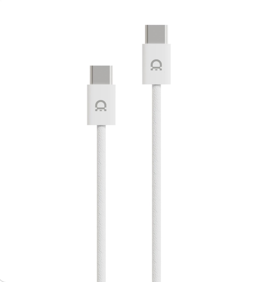 Кабель AceCase USB-C to USB-C, 2М, Белый