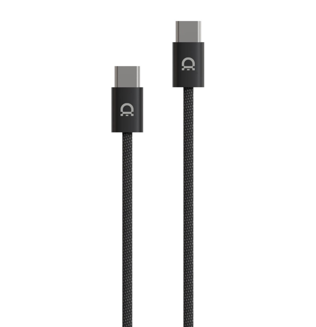 Кабель AceCase USB-C to USB-C, 2М, Чёрный